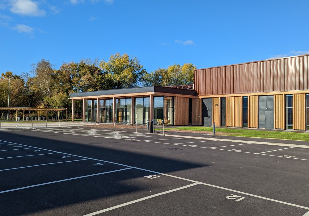 The main entrance the NMITE Skylon campus