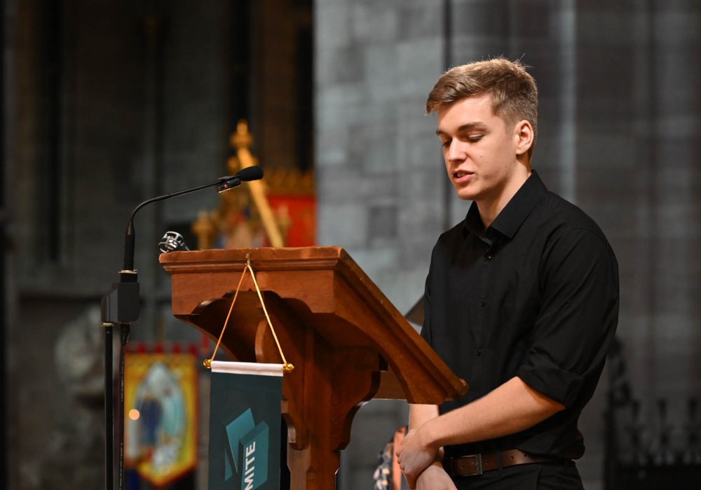 Tierney NMITE student making graduation speech