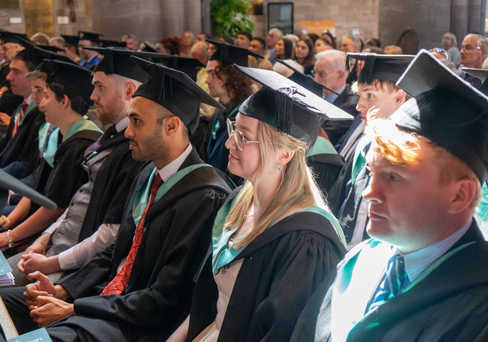 NMITE Graduates sitting the in Hereford Cathedral