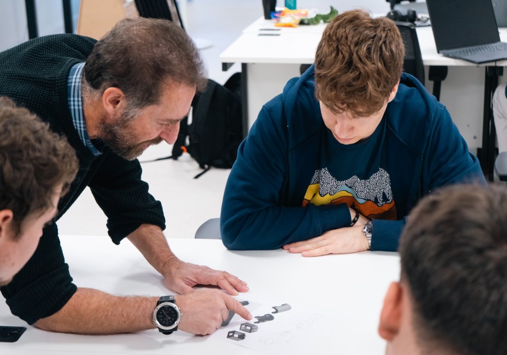 Students working on a project