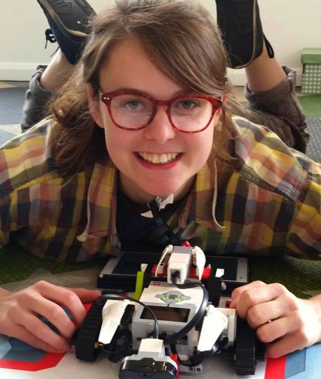 Student with Lego