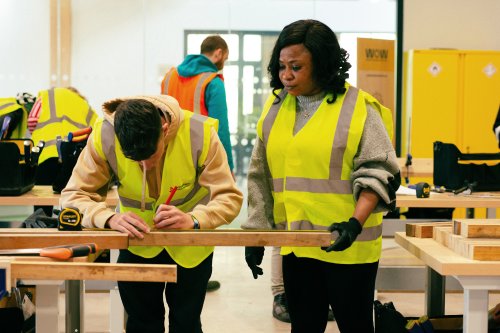 NMITE Timber TED students in CATT workshop