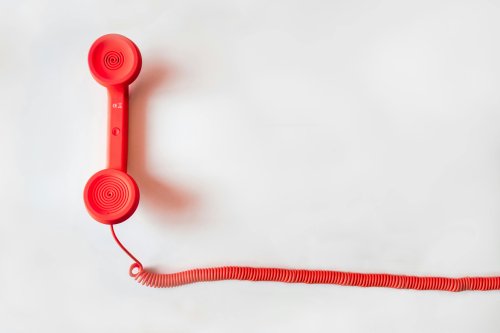 old fashioned phone with cable