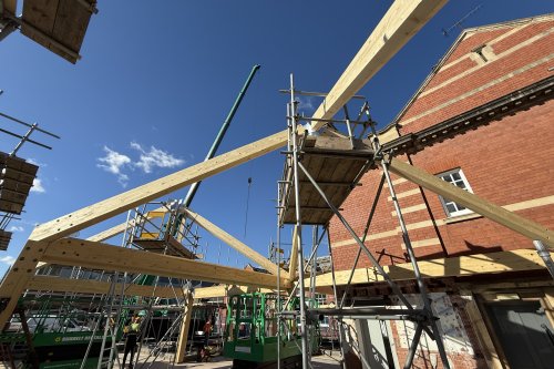 A building part way through being built