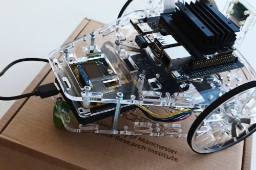 A small mobile robot by Manchester robotics