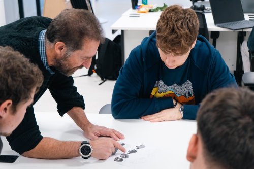 Students working on a project