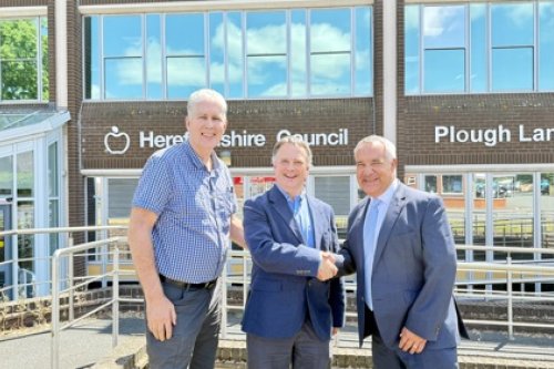 NMITE CEO with HEreford council members