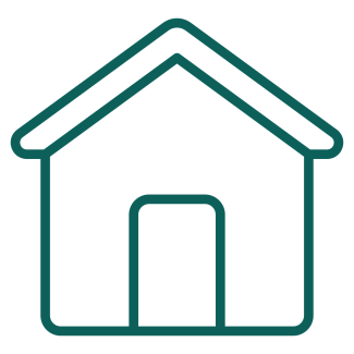 Green icon of house