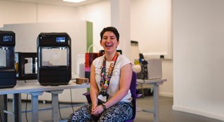 Natasha Tait, NMITE Integrated Engineering student, in workshop