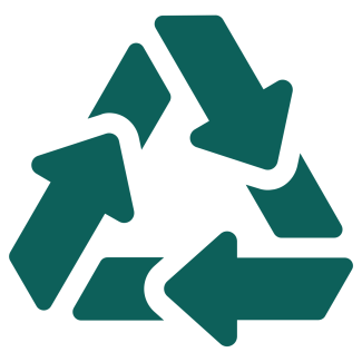 Green sustainable triangle icon