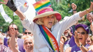 Edie windsor at a pride event