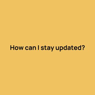 How can I stay updated text on yellow background
