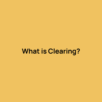 what is clearing text on yellow background