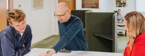 NMITE Professor and students drawing