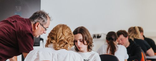 NMITE Professor and students