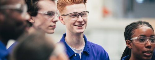 Students in engineering lab