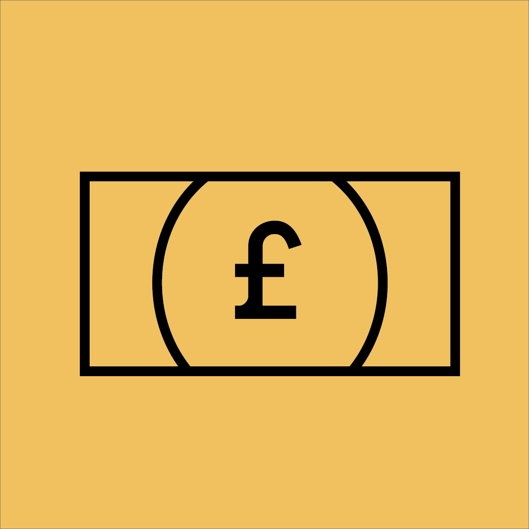 Icon of a British Pound note